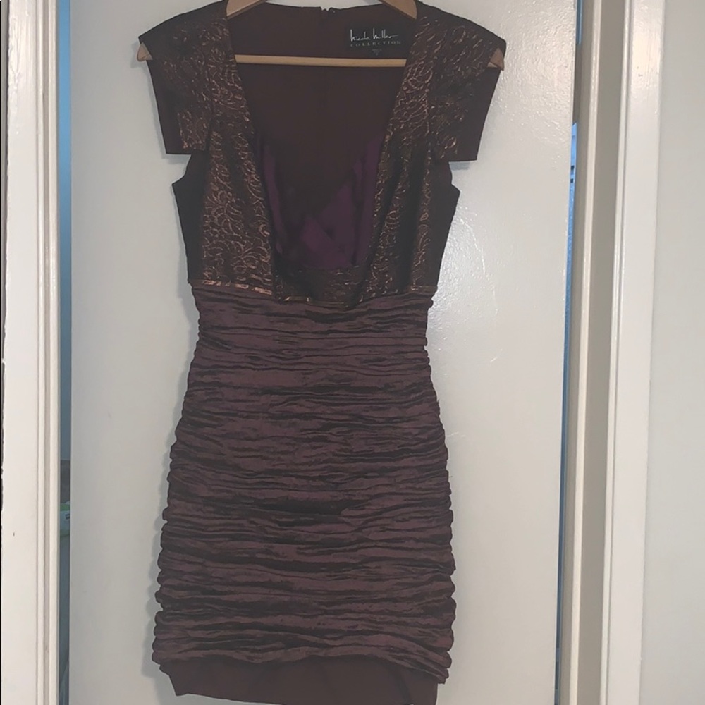 Nicole Miller sleeveless mini dress.